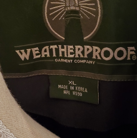 Mens Black Weatherproof Verizon Windbreaker Jacket size XL - Picture 2 of 2